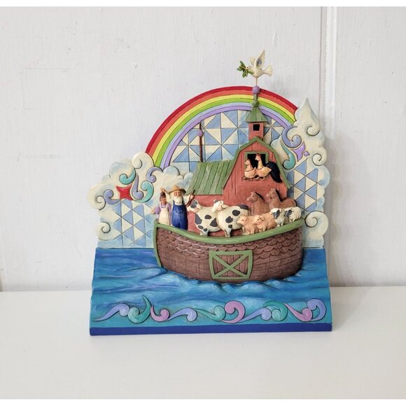 Jim Shore Noah's Ark Figurine “Faith Will Take Us Through The Storm” - Picture 6 of 6